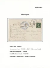 U.S., 1910-1971. Colorado Postal History Beuthel Balance, Stonington (4)