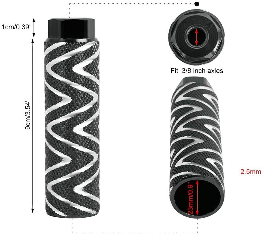 1 paire de chevilles en alliage d'aluminium 3/8″ - 26 dents pour VTT