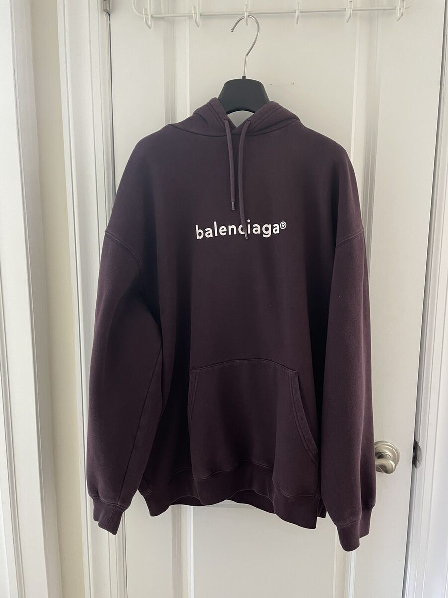 Balenciaga Copyright Logo Hooded Sweatshirt - L Purple Balenciaga Copyright Logo Hooded Sweatshirt - L Purple