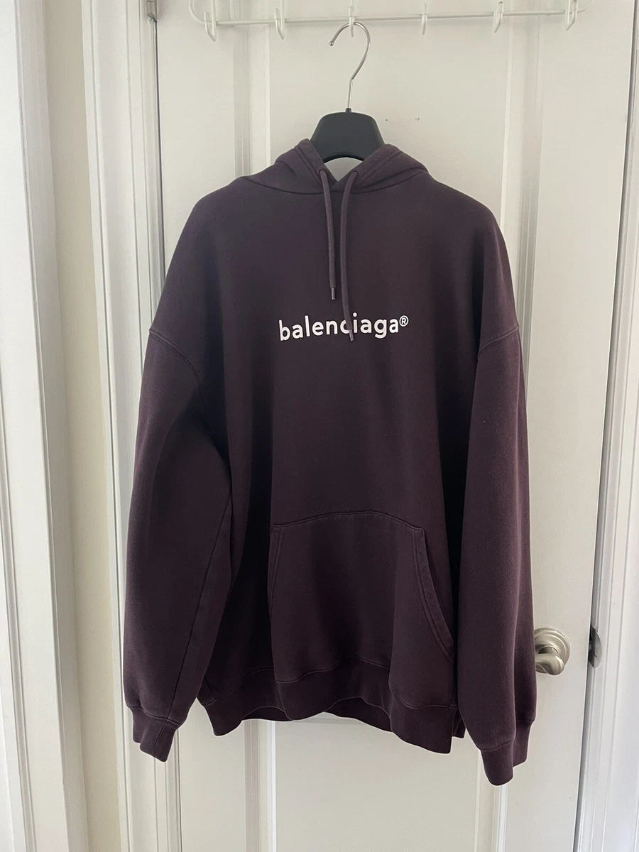 Logo Hoodie Medium Fit in Black  Balenciaga NL