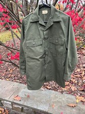 US Military Army Men  s Size 15.5 x 31 Man  s Utility Shirt Durable Vintage OG-507