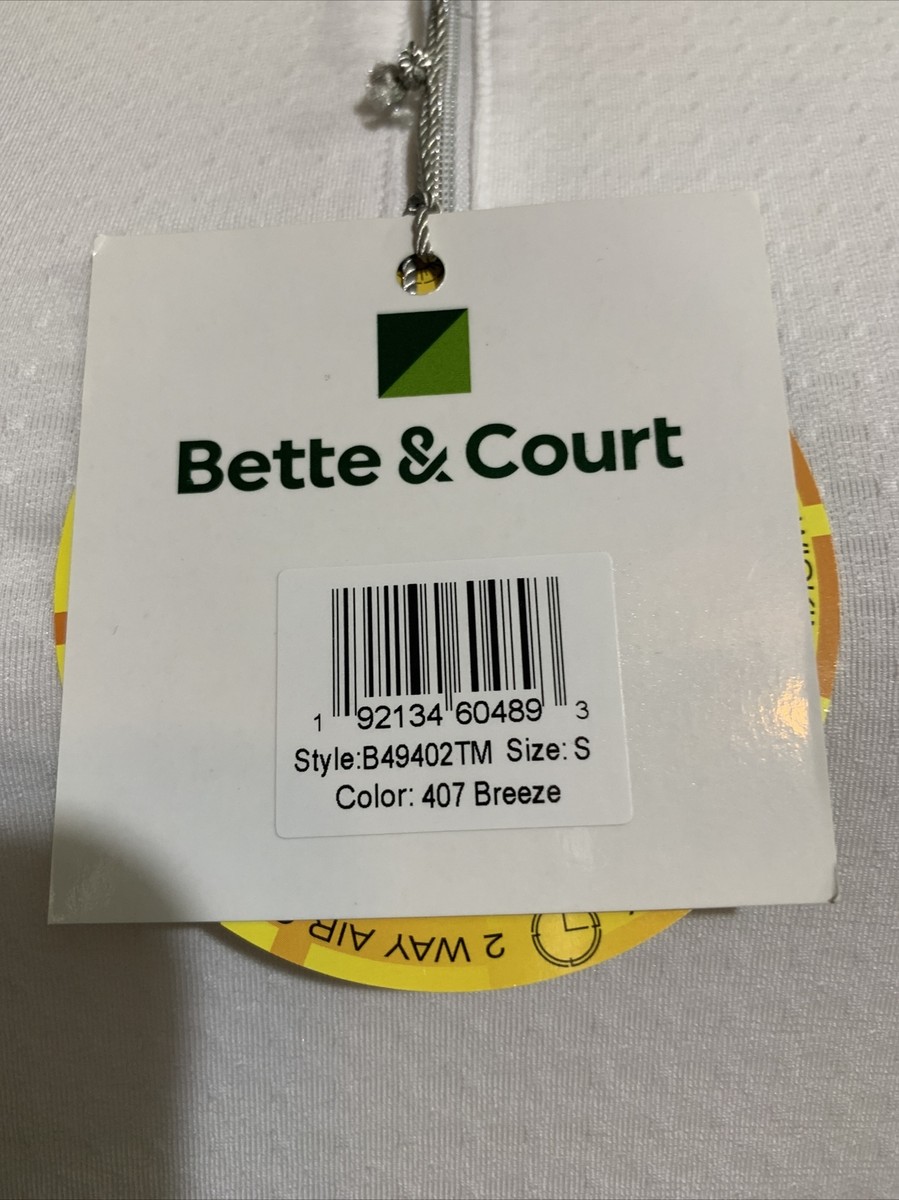 Bette & Court white Breeze 1/4 Zip Coral Ladies small golf polo