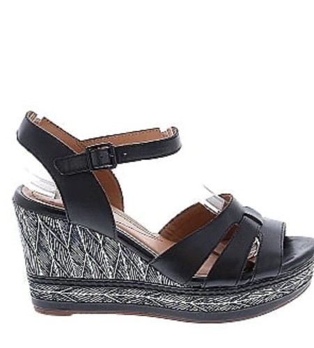 Clarks Zia Noble Ankle Strap Wedge Sandals Size 9