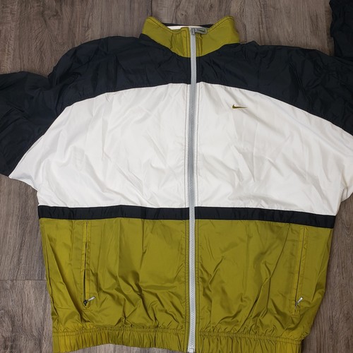 Vintage 90s Nike Baggy Full Zip Colorblock Lined Windbreaker Kids L Women Small - Picture 8 of 9