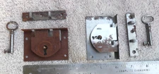 2  Vintage   Locks   Trunk - Cabinet - Furniture - Door ...Collectors!!