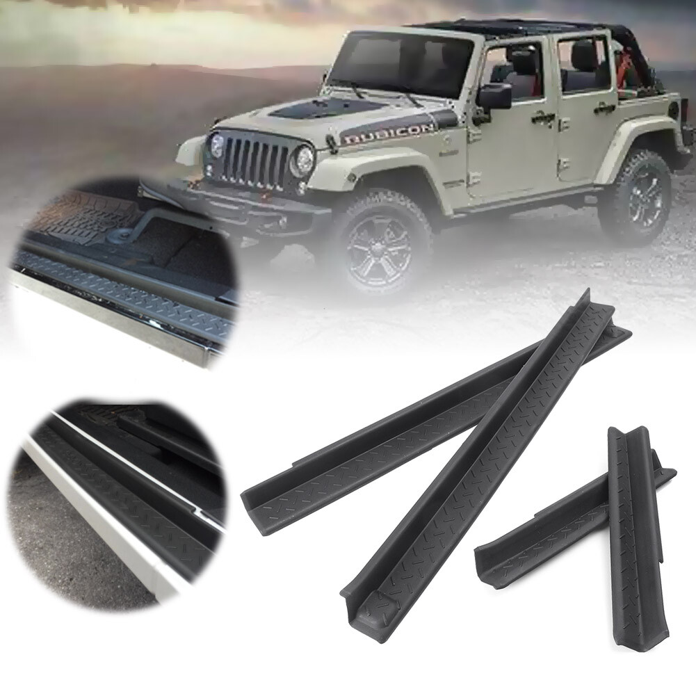 Jeep Wrangler JK 2007-2017 Door Sill Protector Scuff Plate Entry Guards 4PCS