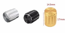 MANOPOLA CONTROLLO VOLUME AMPLIFICATORE potenziometro 6mm NERO ORO ARGENTO audio