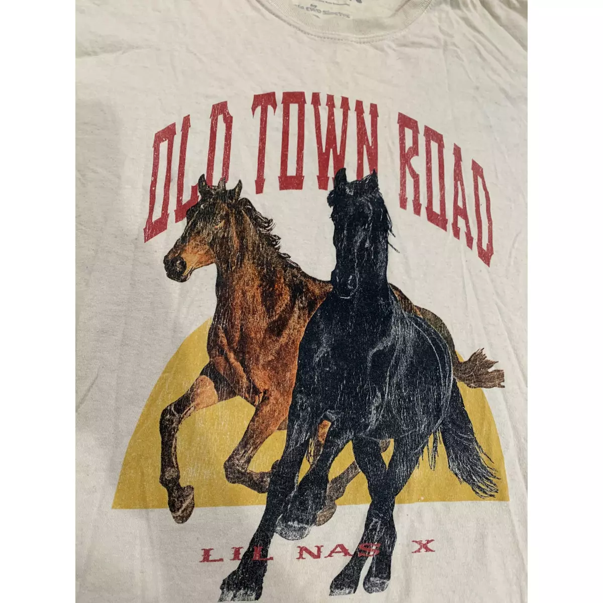 Old Town Road Lil Nas X Offiicial Song Tour Rap Horses Graphic T Shirt