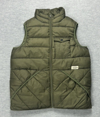 VTG Montgome Ward Western Field Vest Mens Medium Black Full Zip Flap Pockets