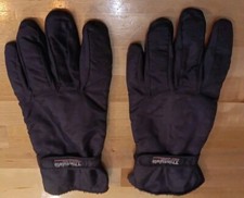 Thinsalate Insulated Nylon Black Adjustable Wrist Band Gloves