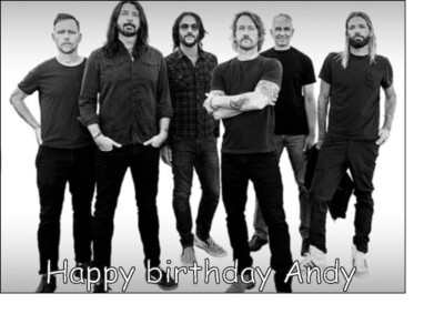 A4 Foo Fighters Zuckerguss Tortenaufleger. Personalisiert mit jeder Nachricht,