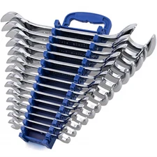 14-Piece Premium Angle Head Open End Wrench Set, Chrome Vanadium Steel | Include