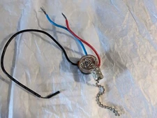 Nickel Color Zing Ear 3 Way Pull Chain Fan Light Switch ZE-110