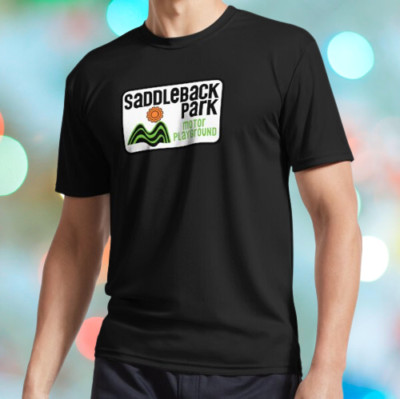 HOT SHIRT SADDLEBACK PARK MOTOR PLAYGROUND LOGO T-SHIRT TEE FUNNY USA SIZE S-5XL