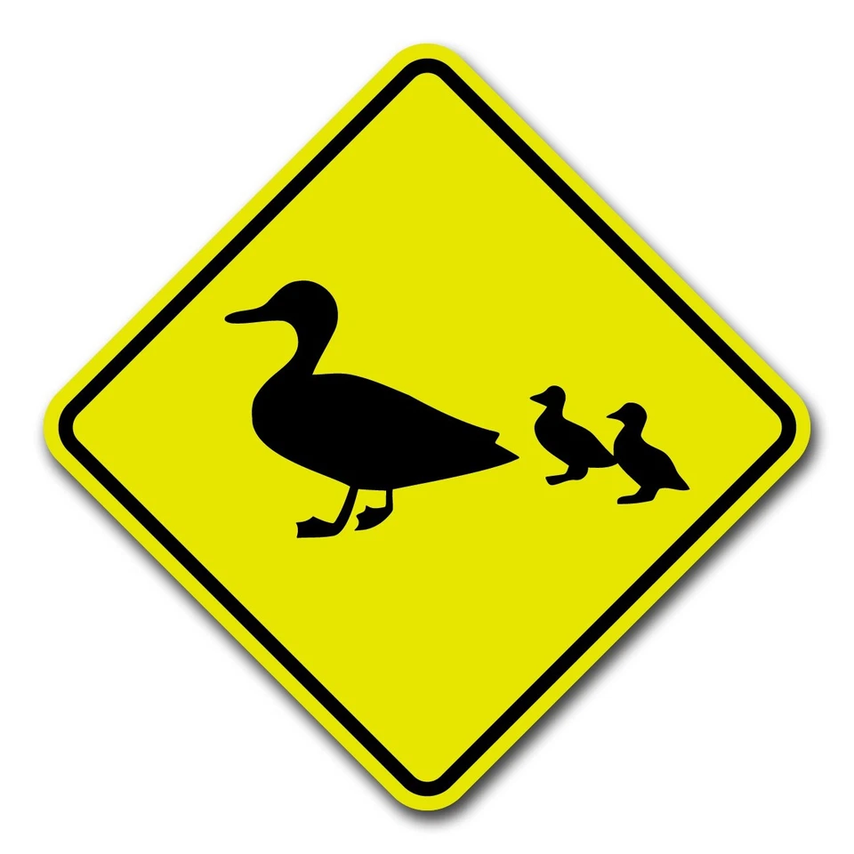 Letrero de aluminio Diag Duck Crossing 16" - hogar garaje granja decoración de carreteras Foto 2 de 4