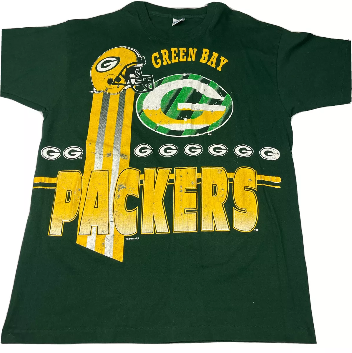 Vintage Green Bay Packers Shirt XL Cotton Football Made in USA 90s