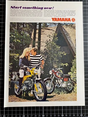 Yamaha Trailmaster & Big Bear Original 1967 Vintage Werbung Advert Reklame