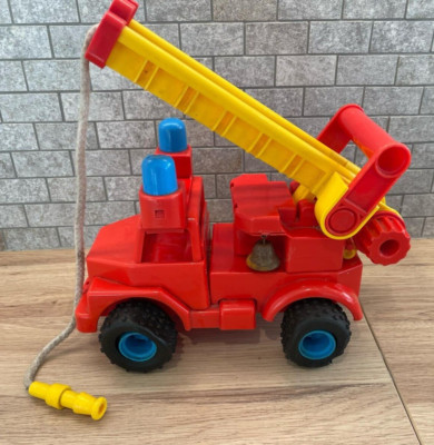 WADER BABY LKW FEUERWEHR KRAN VINTAGE RETRO SPIELZEUG