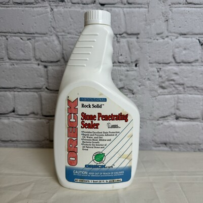 #ad ORECK ROCK SOLID Stone Penetrating Sealer Granite Marble Travertine NOS 1998 $24.39