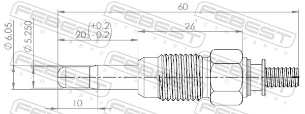 23642-002 FEBEST Glow Plug for AUDI,SEAT,SKODA,VOLVO,VW