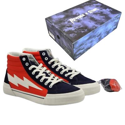 Revenge x Storm Vol HIGH TOP SNEAKERS Mens 14 Red Navy Lightning Bolt BOX 