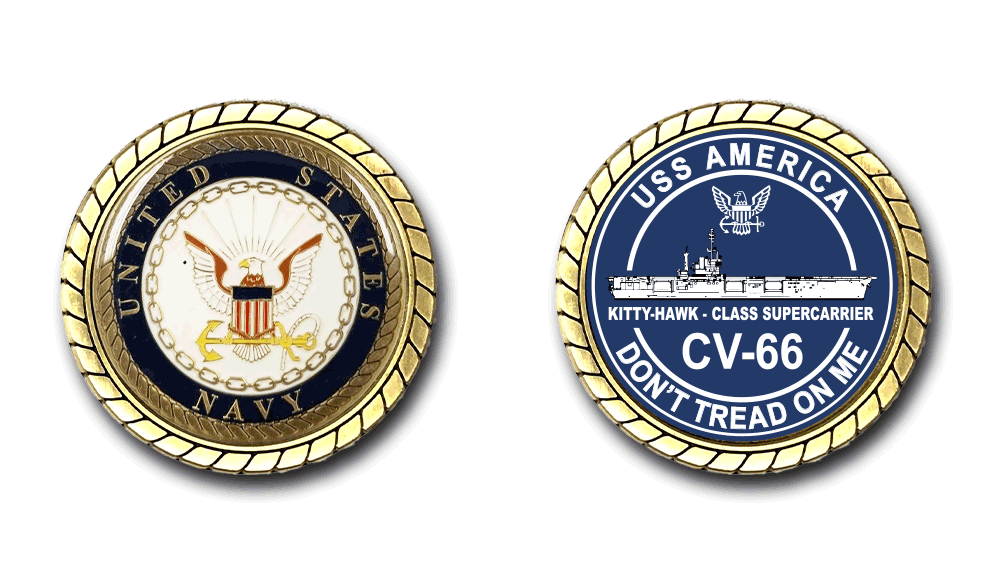 USS America CV-66 Challenge Coin US Navy Officially Licensed | eBay