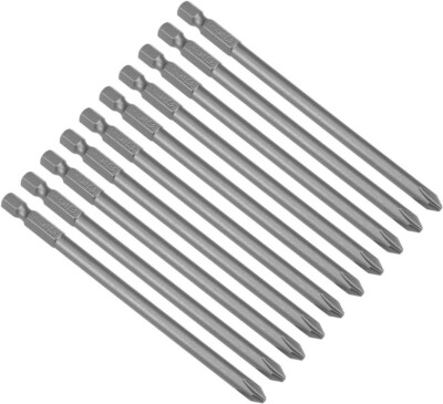 10 Stück 6 mm PH2 magnetische Kreuzschlitz-Schraubendreher-Bits, 1/4 Zoll Sechskant