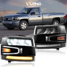 Vland For 07-2013 Chevy Silverado 1500 2500hd Reflector Led Headlight Sequential Vland For 07-2013 Chevy Silverado 1500 2500hd Reflector Led Headlight Sequential