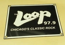 The Loop FM 97.9 radio station Sign .. defunct Chicago nostalgia