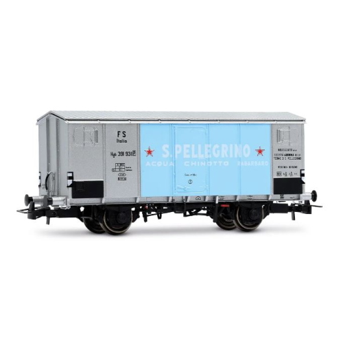 "Fs 2 Axle Refrigerated Wagon \"San Pellegrino\" Ep.Iii 1:87 Rivarossi Treni -D- Ne"-image