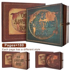 180-Pages Scrapbook Photo Album DIY Photo Book Memory Album Family Travel Album