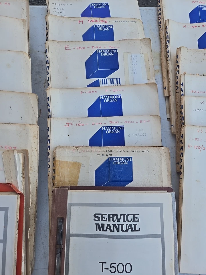 Lote de esquemas manuales de taller de reparación de órganos Hammond Foto 4 de 4