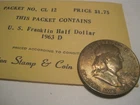 1963-D Ben Franklin 90% Silver Half Dollar-Circulated IN LITTLETON COIN ENVELOPE