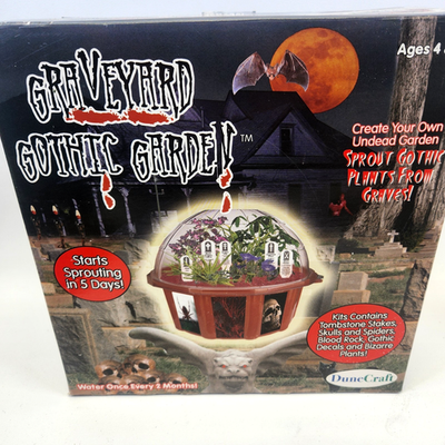 #ad Rare DuneCraft Graveyard Gothic themed Garden Kit with Dome and Seed Packs New $52.26