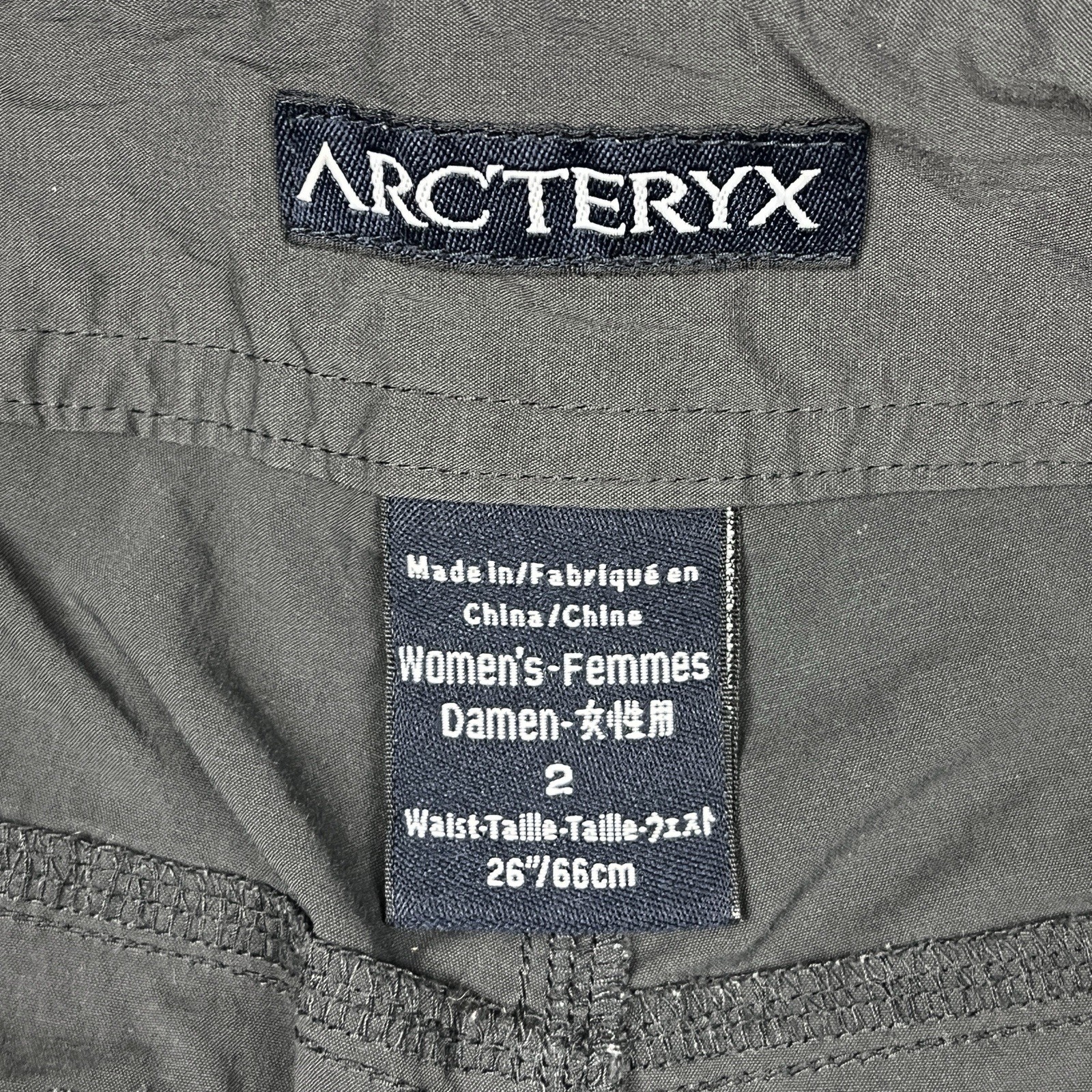 ARC'TERYX Bermuda donna Arcteryx pantaloncini 2 escursionismo trail nylon outdoor performance vita bassa