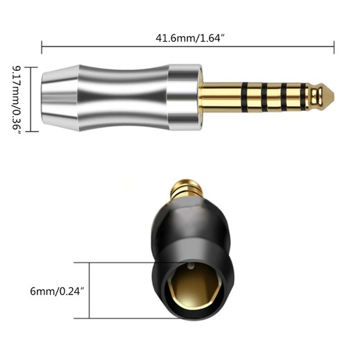 Commonly Used 4.4mm Earphone Plug 5Pole StereoAudio Copper Plug Solder Connector - Picture 8 of 10