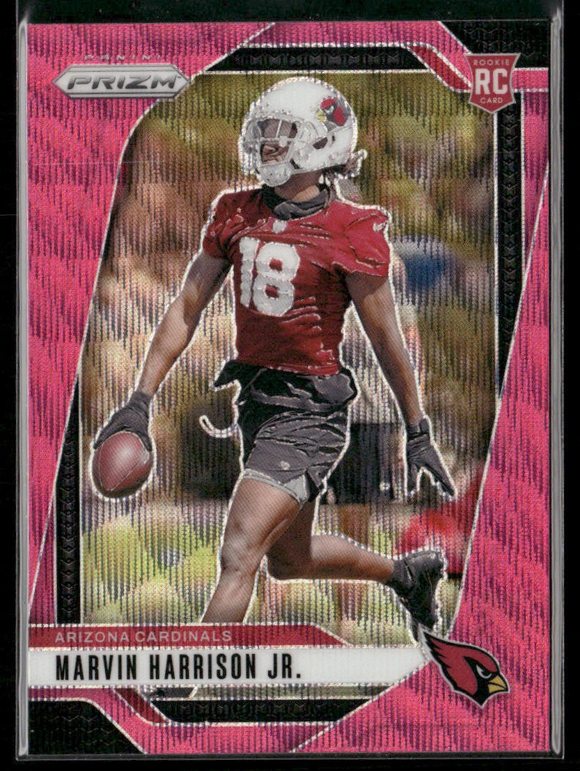 2024 Panini Prizm #375 Marvin Harrison Jr. Pink Wave RC