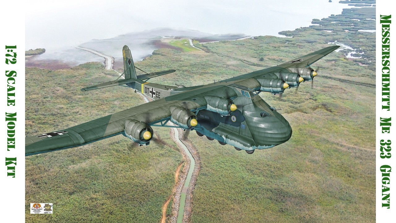 1:72 Messerschmitt Me 323 Gigant Transport Aircraft scale model kit by Italeri