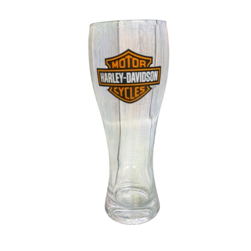 Harley Davidson Core Bar & Shield Logo Pilsner Glass Beer Tall Glass Vintage