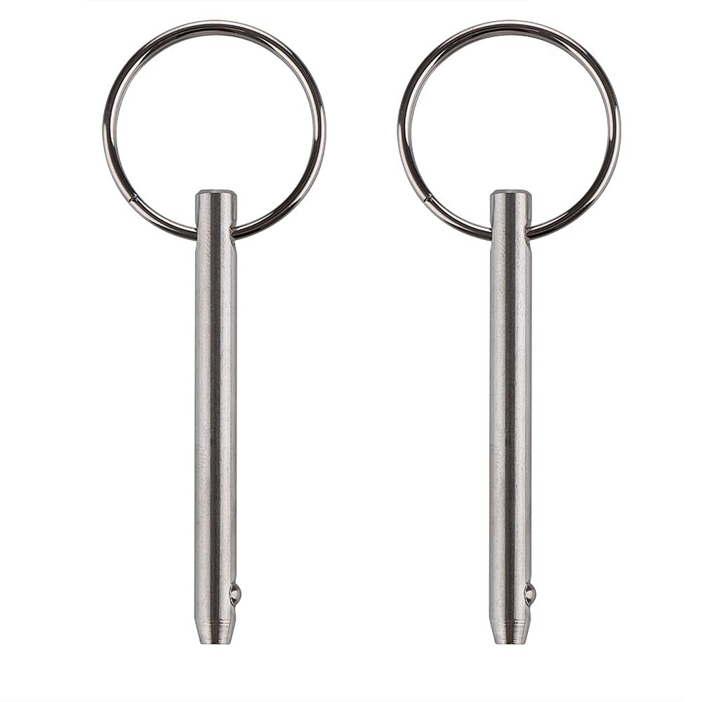 2 Pack Quick Release Pin, Diameter 3/16"(4.8mm), Overall Length 2"(51mm), Usable