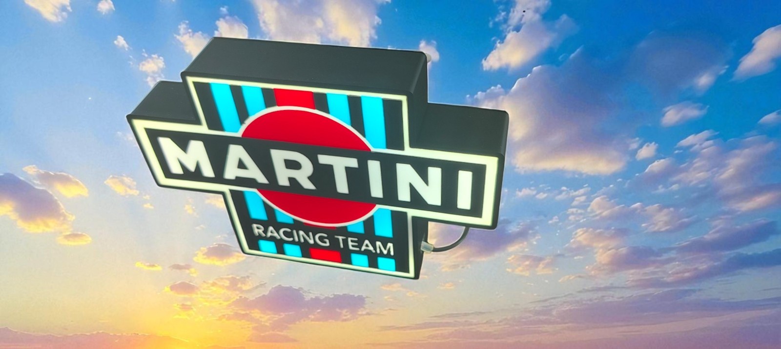 Martini Racing Team lightbox LED Man Cave Slot car Sign Custom