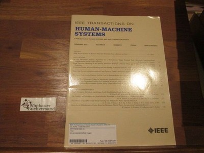IEEE Transactions on Human-Machine Systems, Vol. 45, Number 1, February 2015 IEE