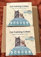 Renxusm 4 Pack Cat Calming Collar Pet Anti Anxiety Products - 2 Boxes of 4