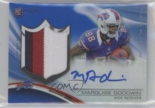 2013 Topps Platinum Rookie Refractor Blue 14/25 Marquise Goodwin Patch Auto 02qo
