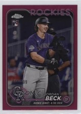 2024 Topps Chrome Update Rookie Debut Magenta Refractor 65/399 Jordan Beck 08vx