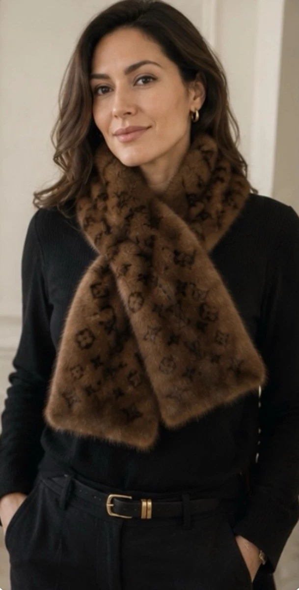 Louis Vuitton Fur Brown Scarves & Wraps for Women for sale | eBay