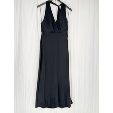 ASTR The Label Hilaire Halter Midi Dress Black Size Large