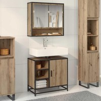 Badezimmerschrank Artisan-Eiche 65 X 33 X 60 Cm Holzwerkstoff