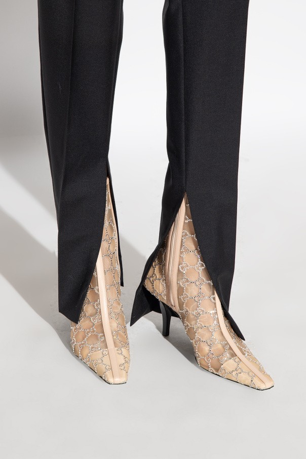 Gucci - Women - Heeled ankle boots - Beige thumbnail 2