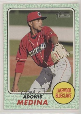 2017 Topps Heritage Minor League Edition Green 44/50 Adonis Medina #21 fm0